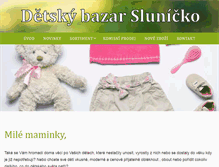 Tablet Screenshot of bazarslunicko.net